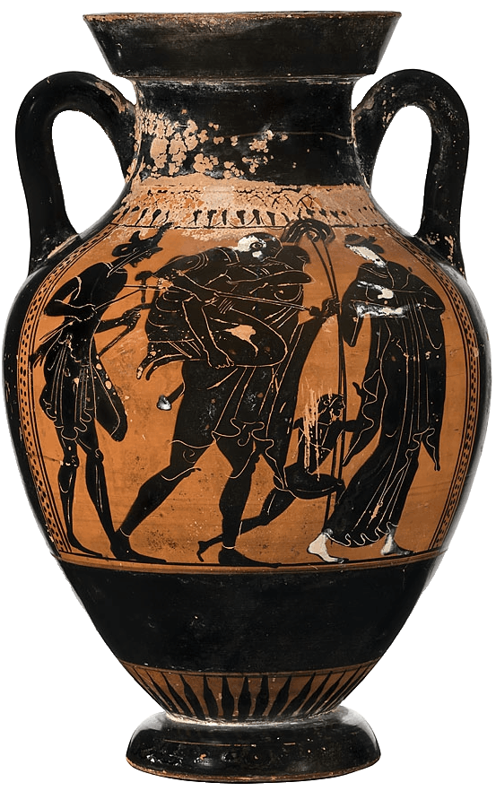 Aeneas, Anchises, Ascanius Escape Troy